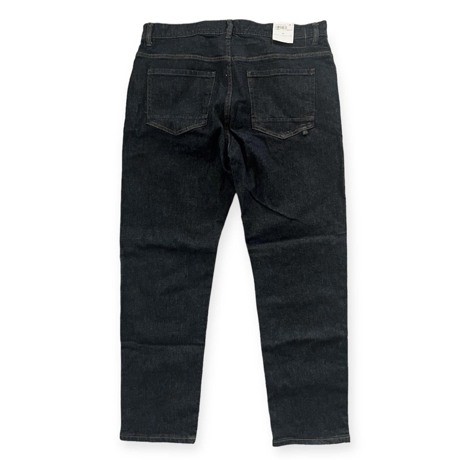 NWT Cotton On Beckley Straight Leg Jeans, Rinsed Indigo, Size 34 New w/Tag