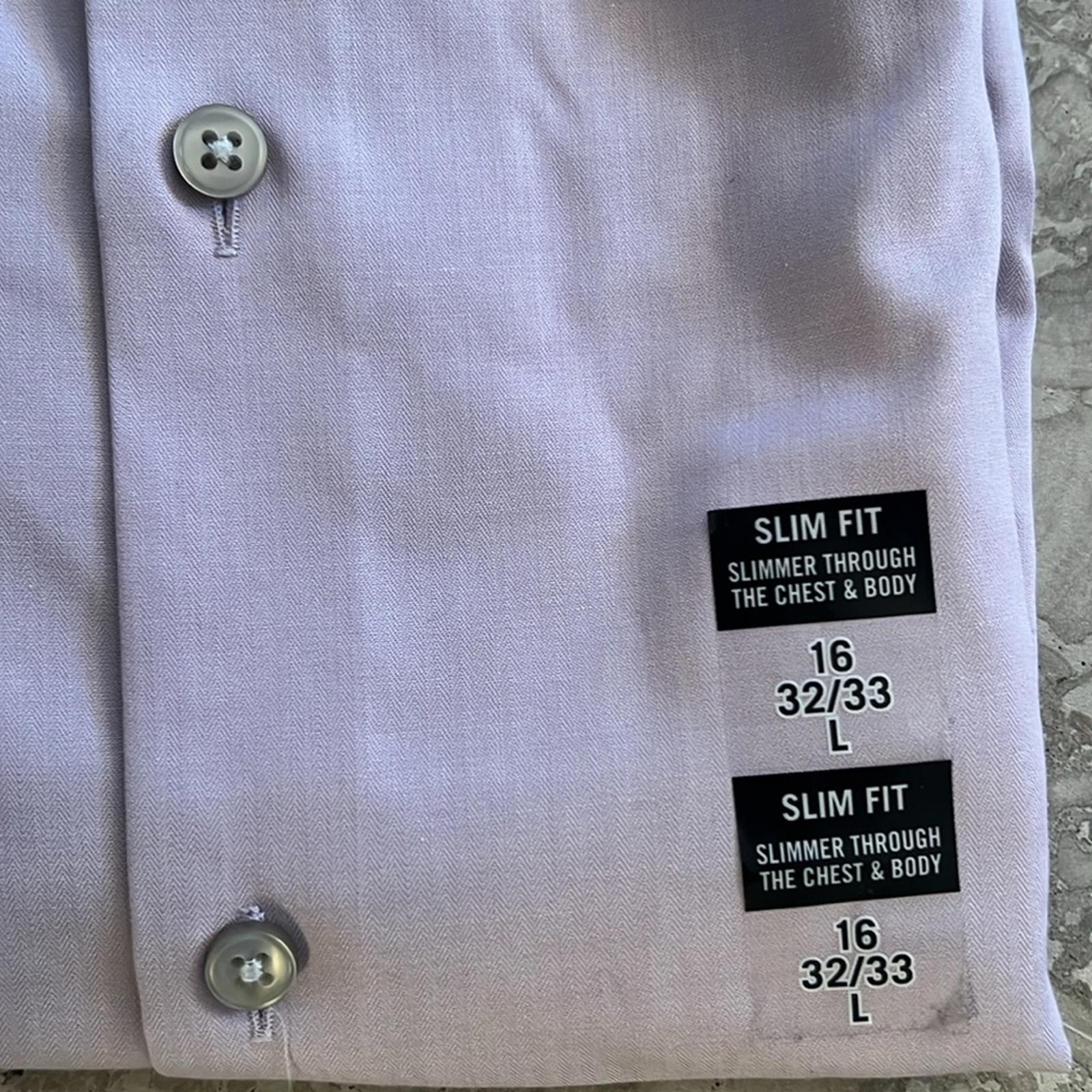 Calvin Klein Steel Slim-Fit Non-Iron Stain Shield Dress Shirt Size 16(32/33) NWT