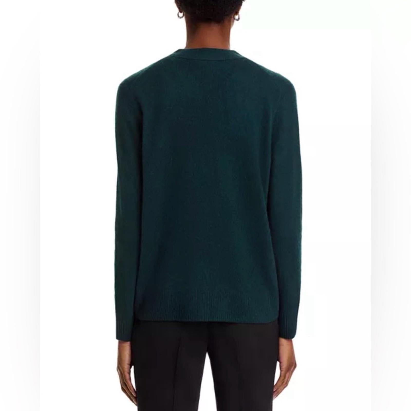 C by Bloomingdale's Cashmere V-Neck Cardigan in Dark Green, Size S, NWT
