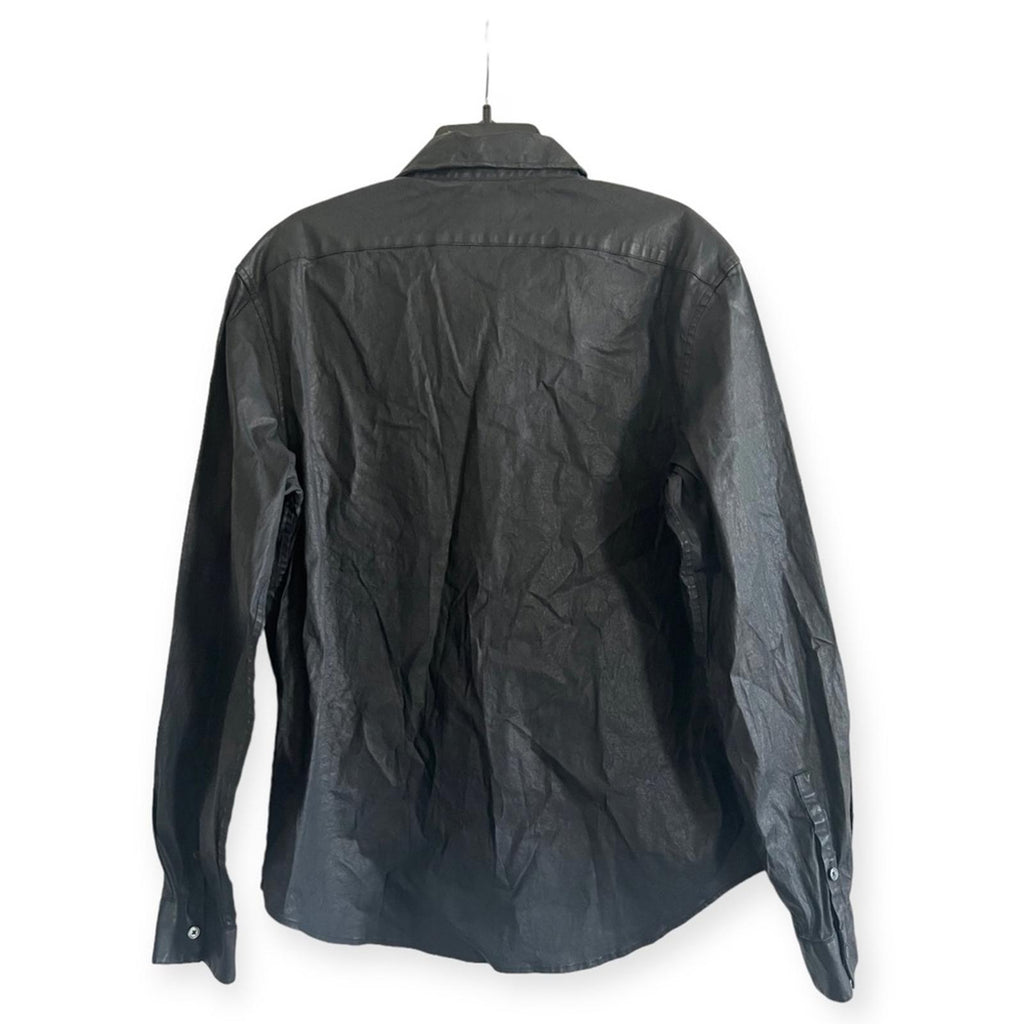NEW John Varvatos Zill Navy Spread Collar Long Sleeve Shirt, Men's M Retail $498
