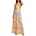 Ramy Brook Ivy Printed Silk Tiered Maxi Dress, Palav, Size XS New w/Tag $585