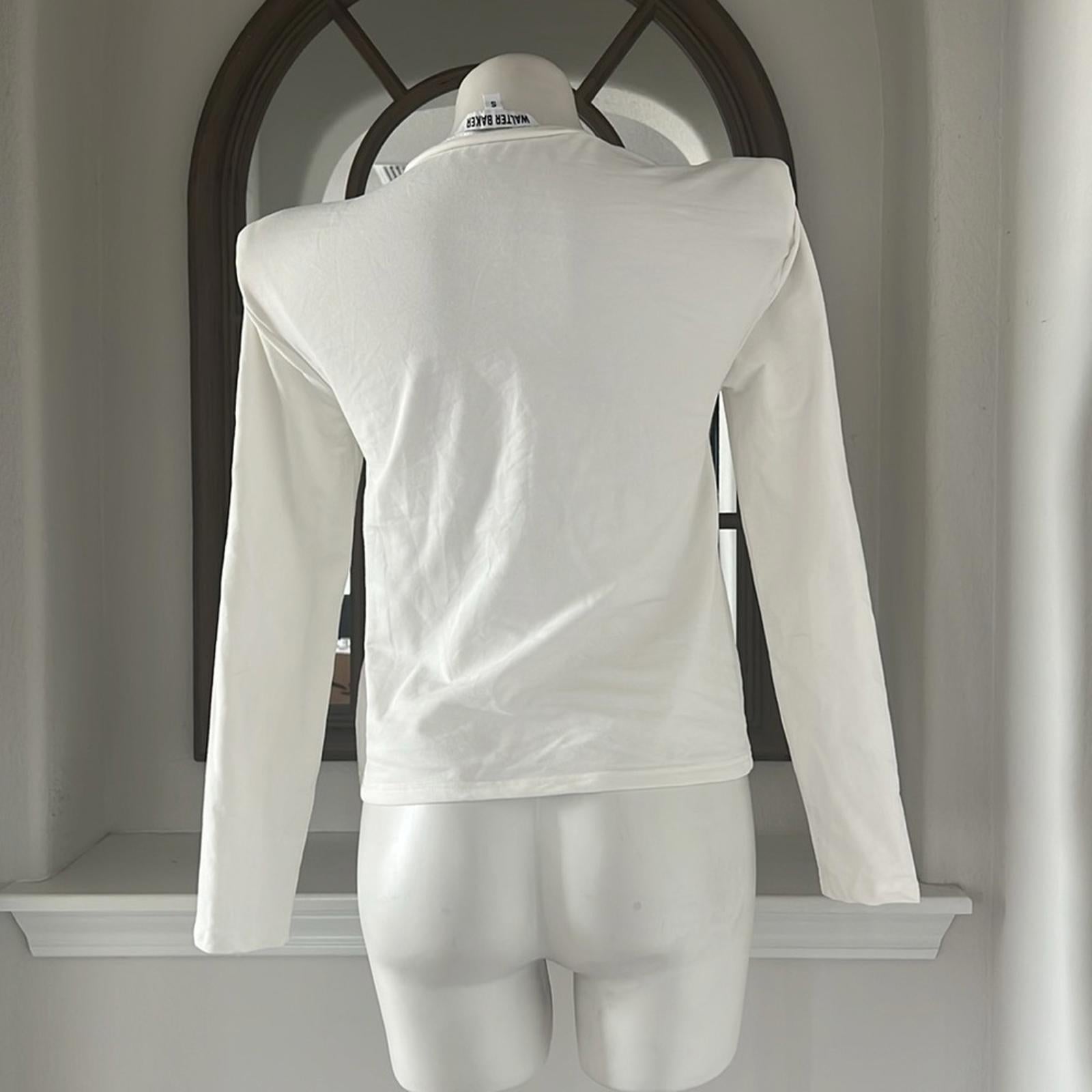 Walter Baker Bethany Extended Shoulder Top in White, Size S New w/Tag