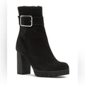 La Canadienne Buckle Accent Milo Block Heel Suede Boots, Size 11 New in Box $565