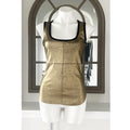 NEW Karen Kane Women’s Shell Metallic Front Tank Top, Size S Gold Copper Size S