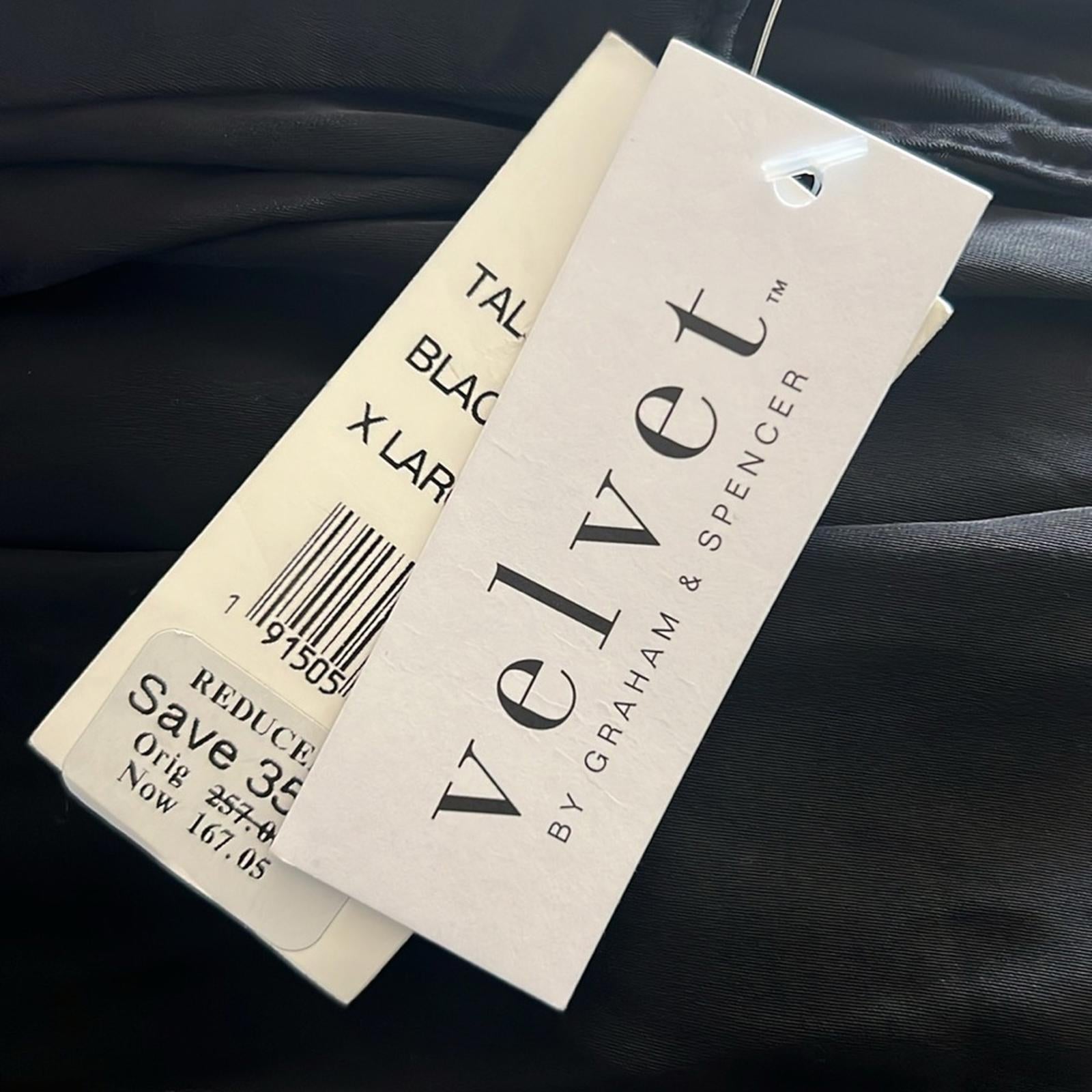 NEW Velvet by Graham & Spencer Sleeveless Midi Dress, Blk Size XL New w/Tag $257