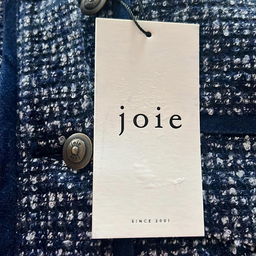 NEW Joie Malet Jacket in Midnight Navy Multi, Size 0 New w/Tag Retail $378