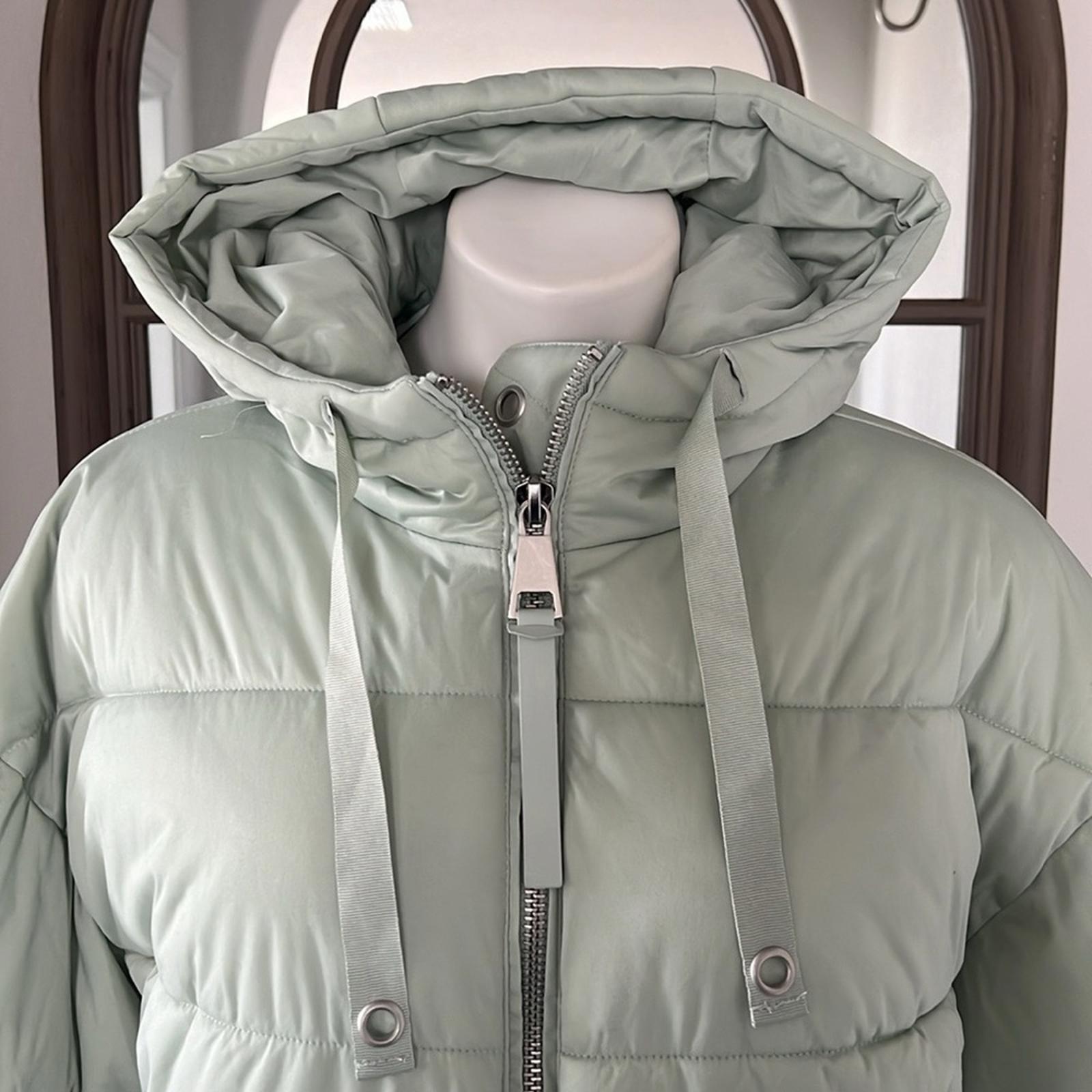 AQUA Hooded Puffer Coat in Sage Green, Size XS New w/Tag $198 (SOLD OUT)