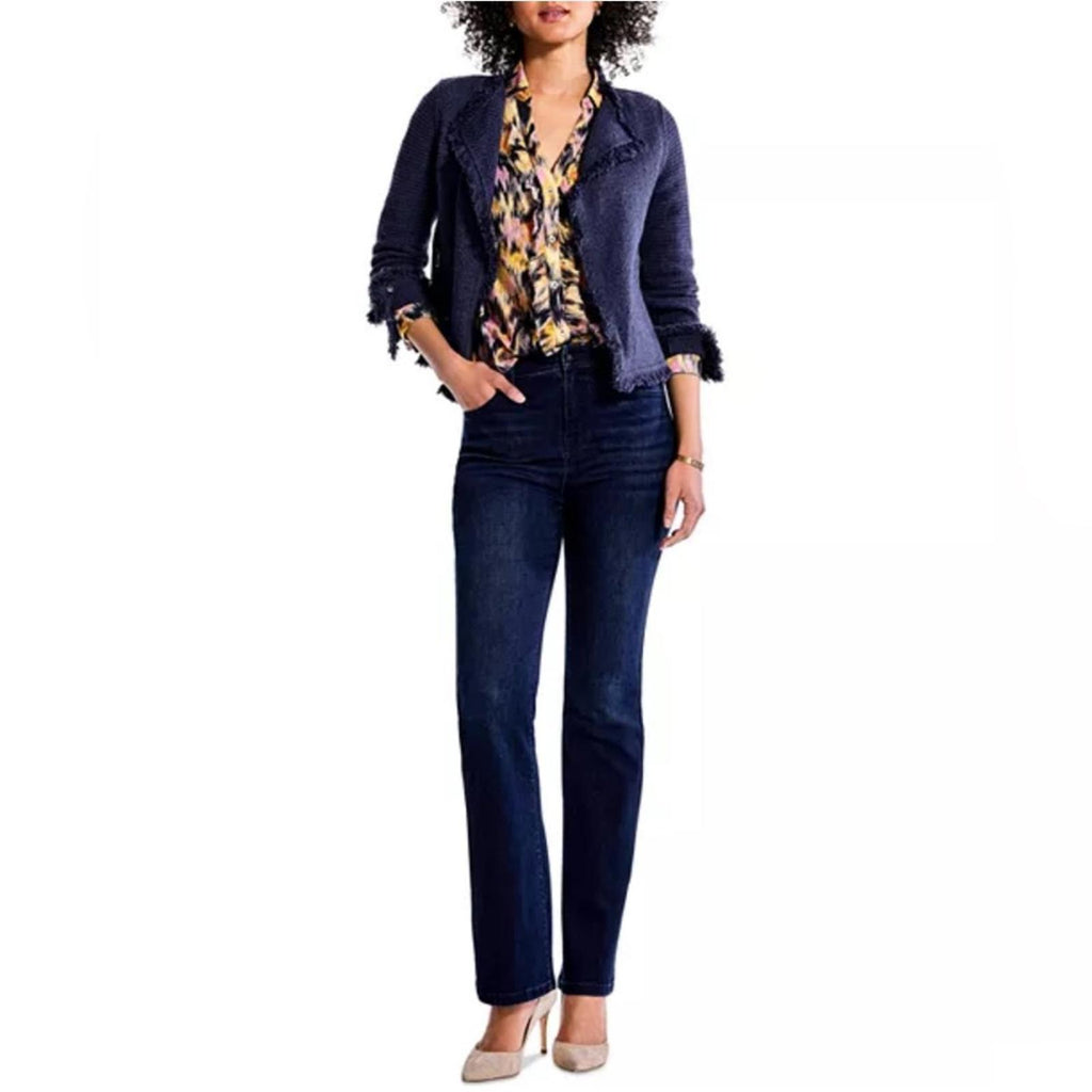 NIC+ZOE Dreamy Refined Ruffle Shirt, Yellow Multi Size XL New w/Tag $158