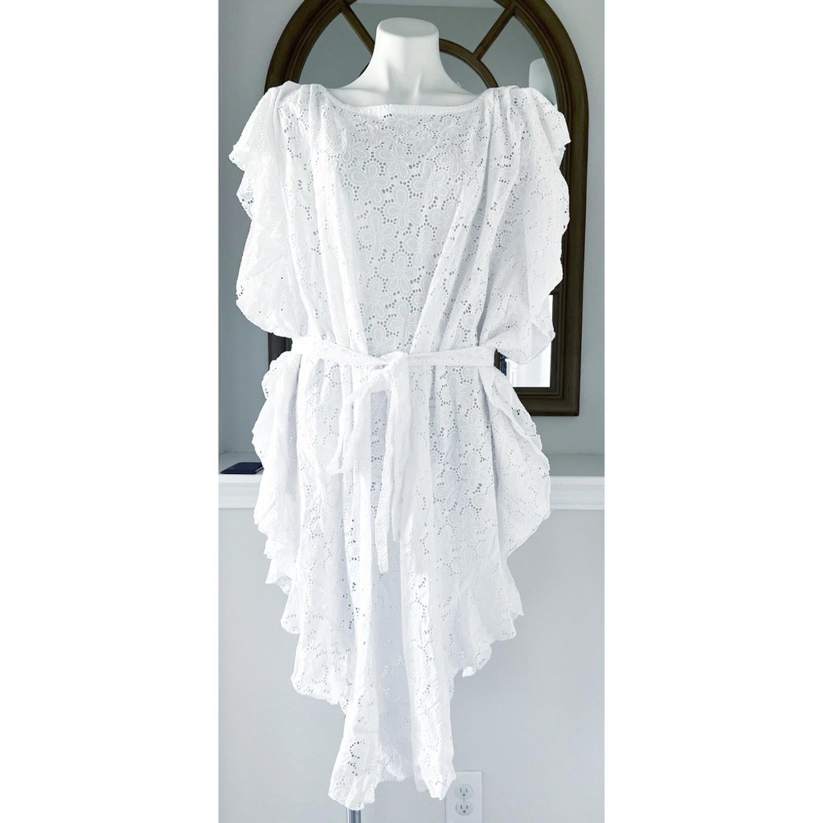 NWT Jag Women's The Eden Dress, White Eyelet Size S/M New w/Tag Retail $406