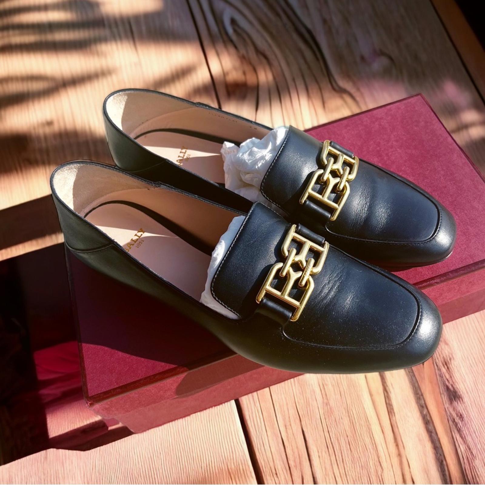 Bally BB logo loafers in Black, [Made in Italy] Size EU 38 in Box Retail $795