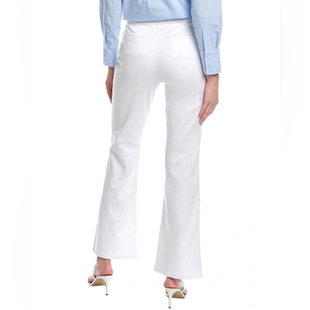 Anne Klein Pull-On High Waist Slim Flare Jeans in White, Size 2 New w/Tag $99