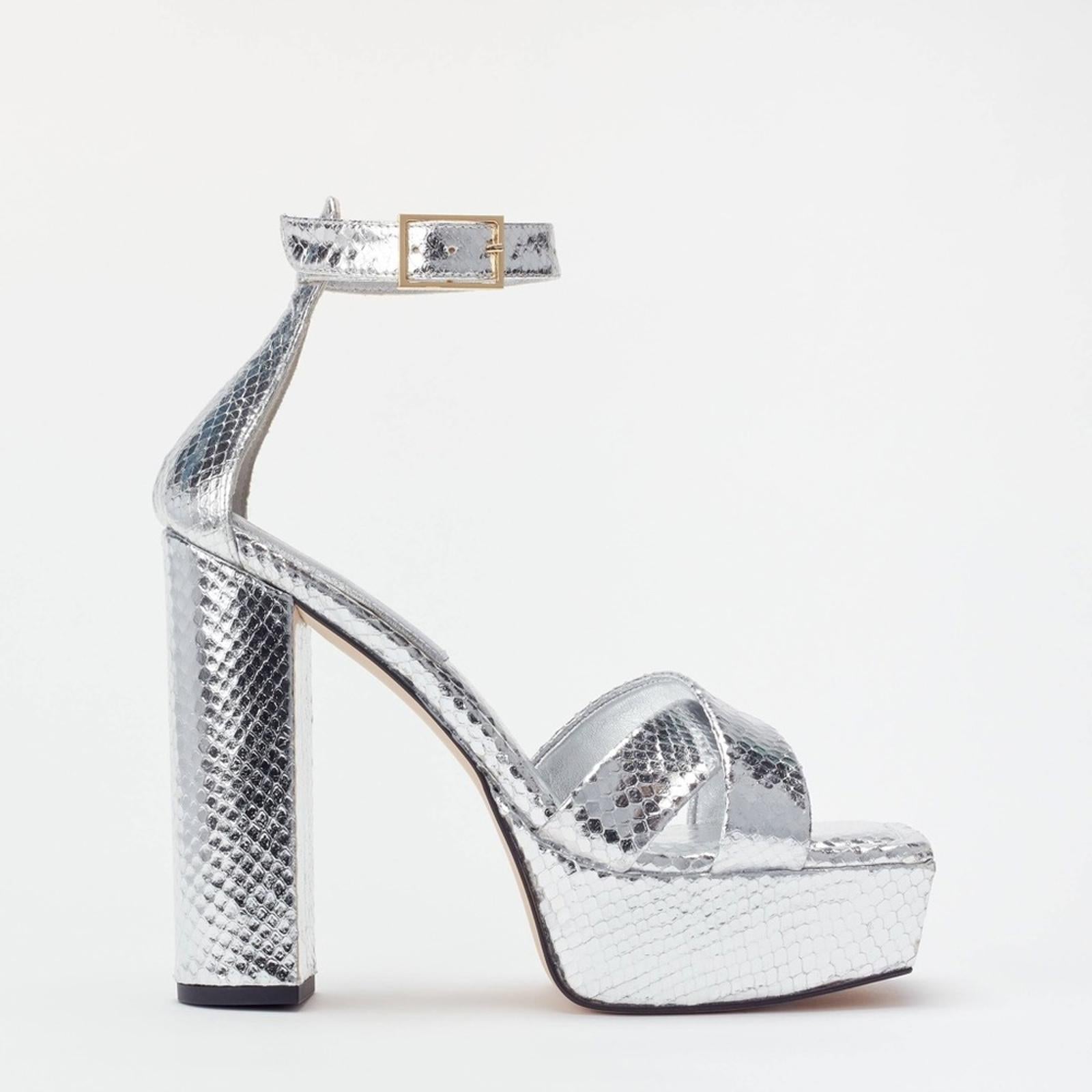 Good American Ankle Strap Open Toe Platform Sandals, Size 9.5M NEW w/Dust Bag