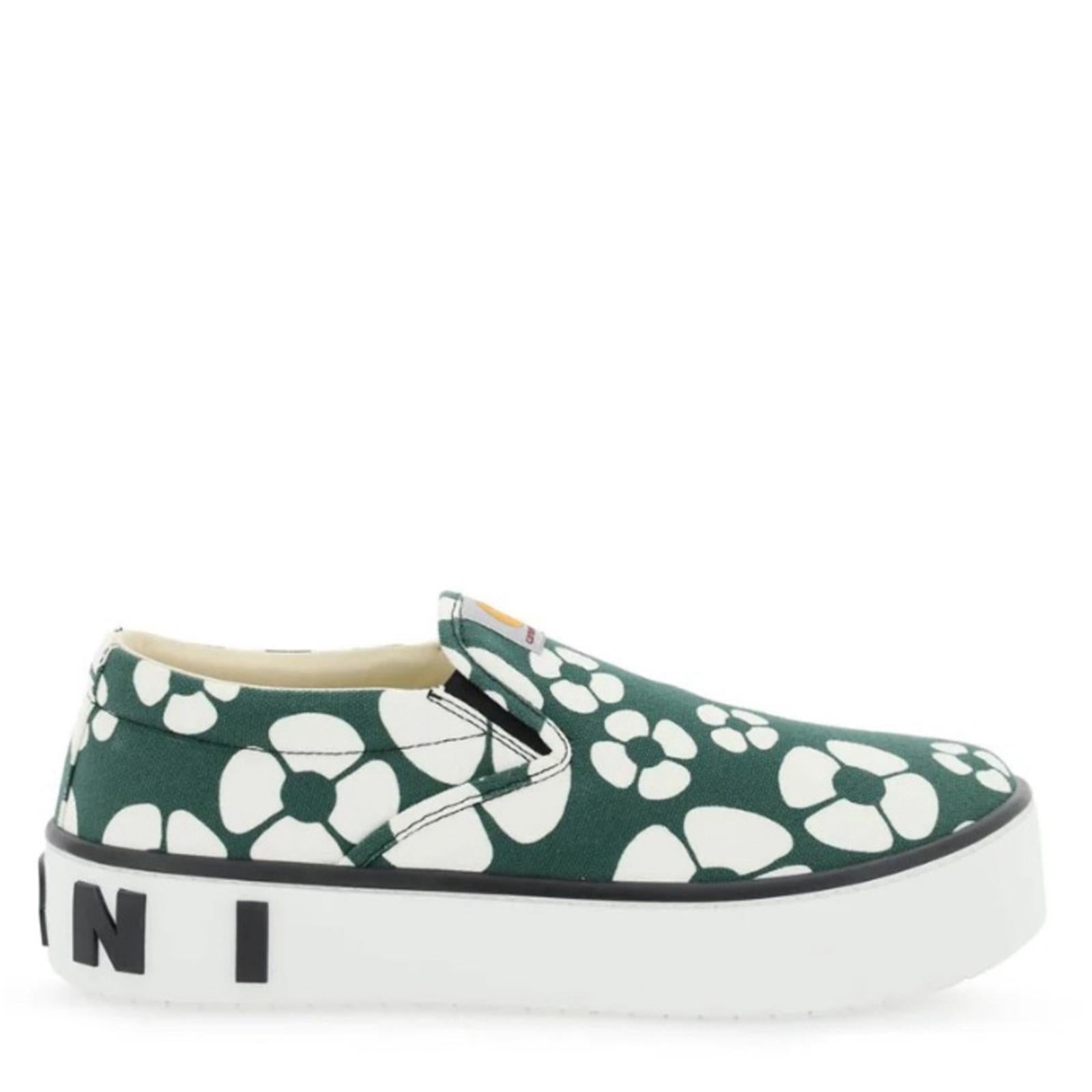Marni X Carhartt Floral Low-Cut Slip-On Sneakers, Size EU44 US11 New w/DustBag