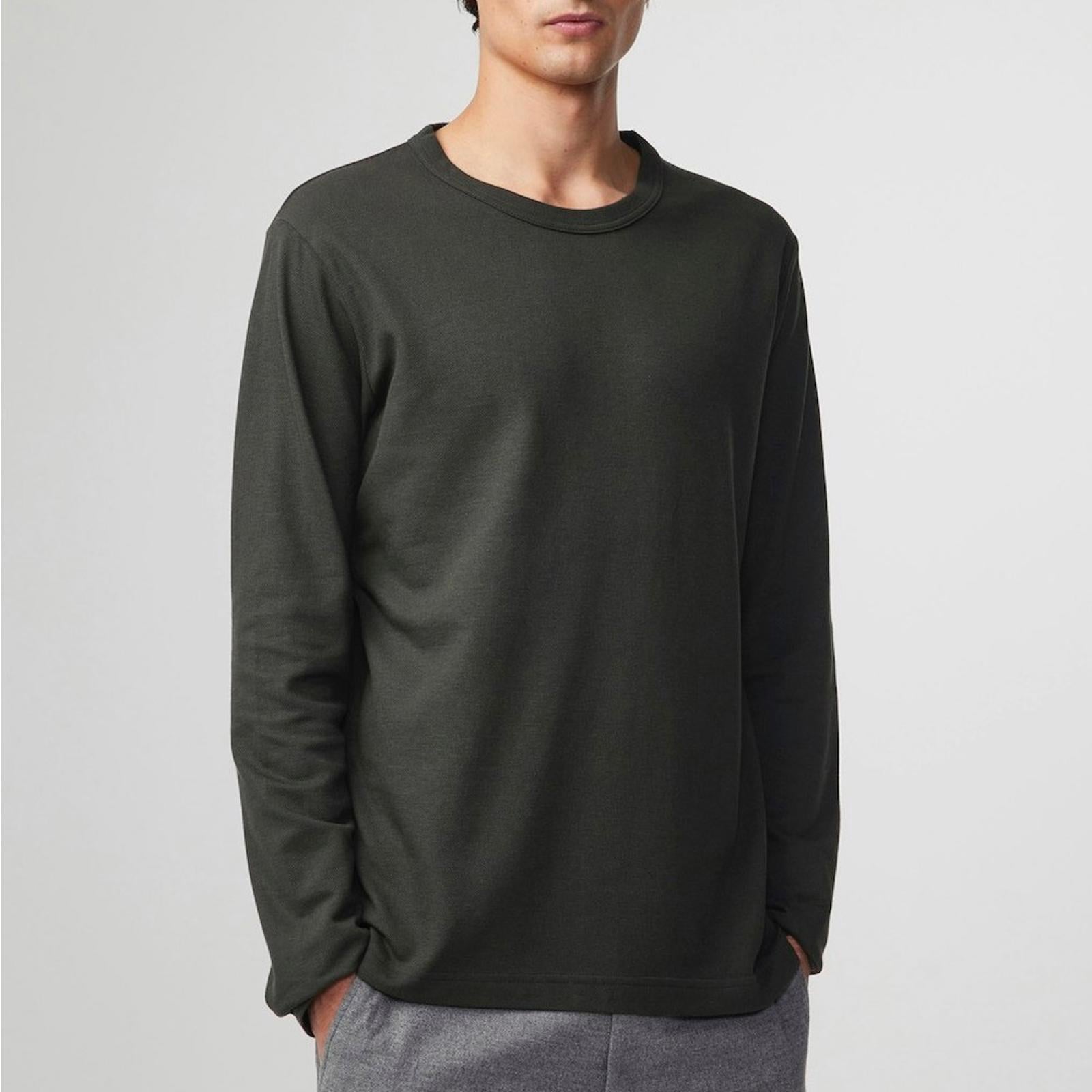 NNO7 No Nationality Long Sleeve Tee, Dark Army Size M New with Tag $120