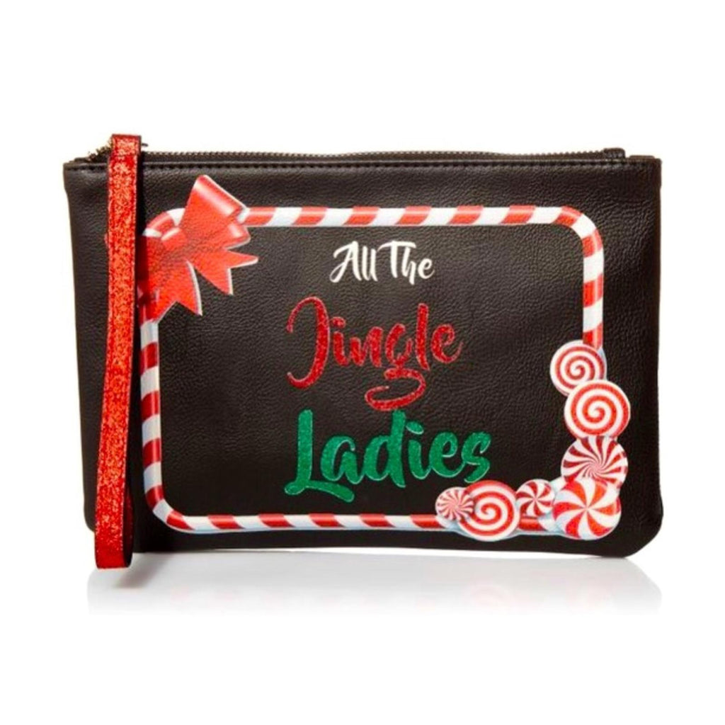 Betsey Johnson Jingle Ladies Kitsch Pouch Wristlet in Black/Red, NWT