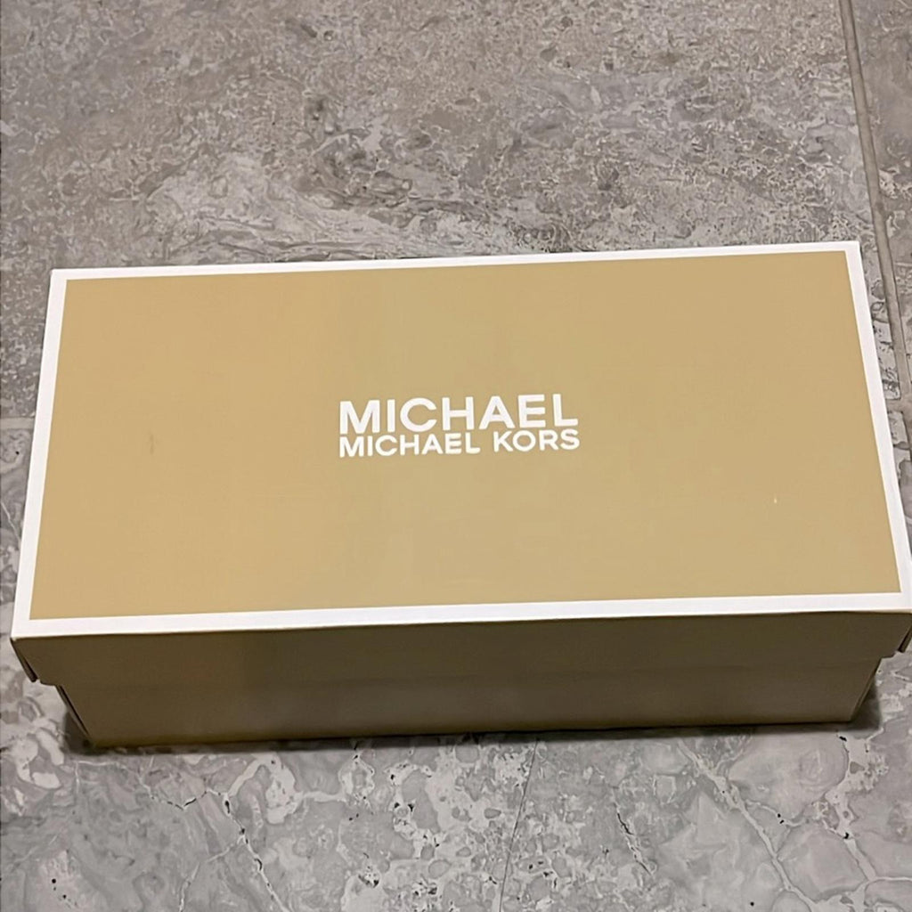 Michael Kors Carlson Metallic Crush Leather Loafers in Gunmetal, NWT, Size 9