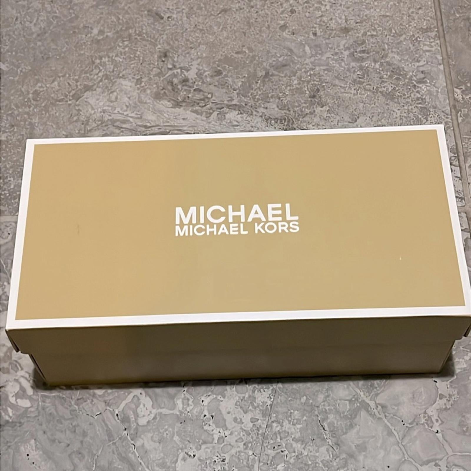 Michael Kors Carlson Metallic Crush Leather Loafers in Gunmetal, NWT, Size 9