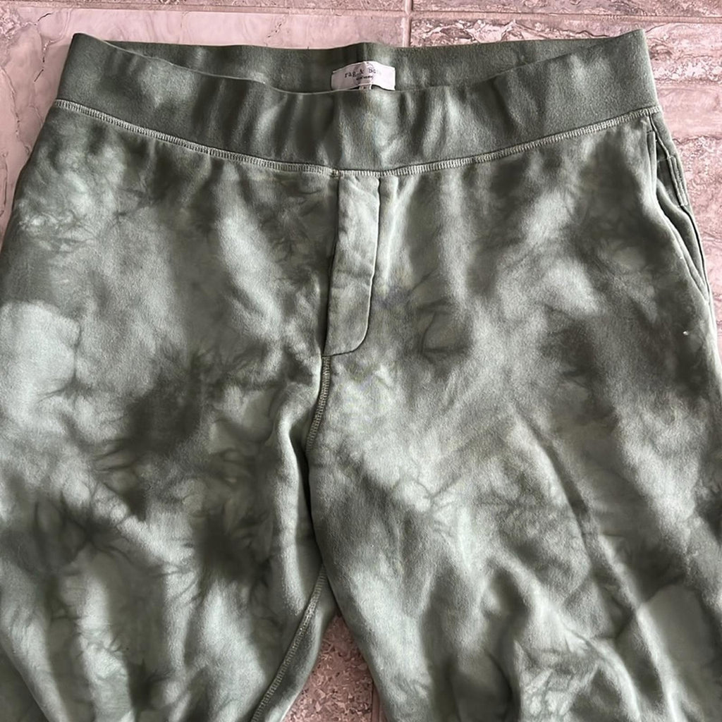 Rag & Bone Prospect Jogger City Tie Dye Sweatpants in Leaf Green Size XL $225