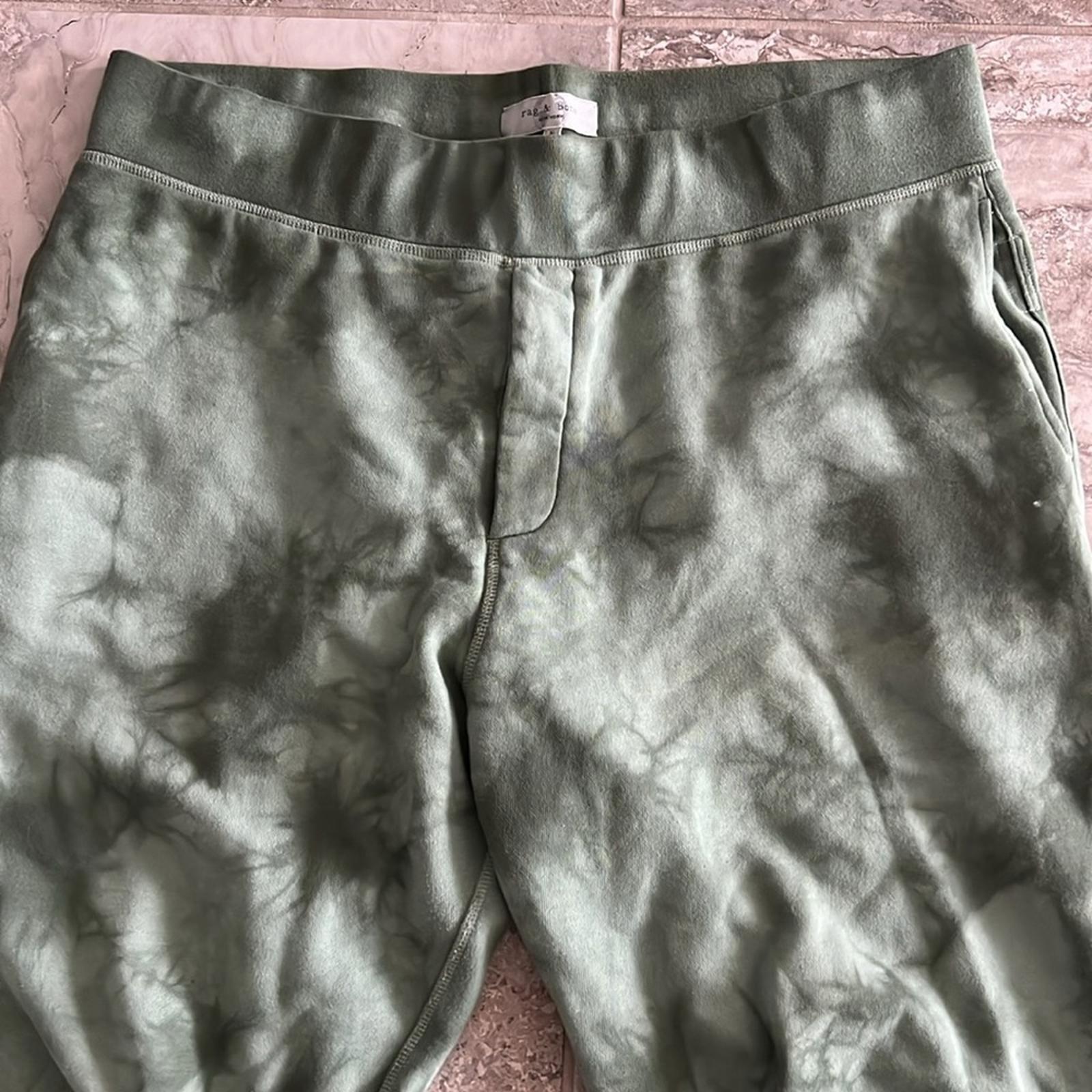 Rag & Bone Prospect Jogger City Tie Dye Sweatpants in Leaf Green Size XL $225