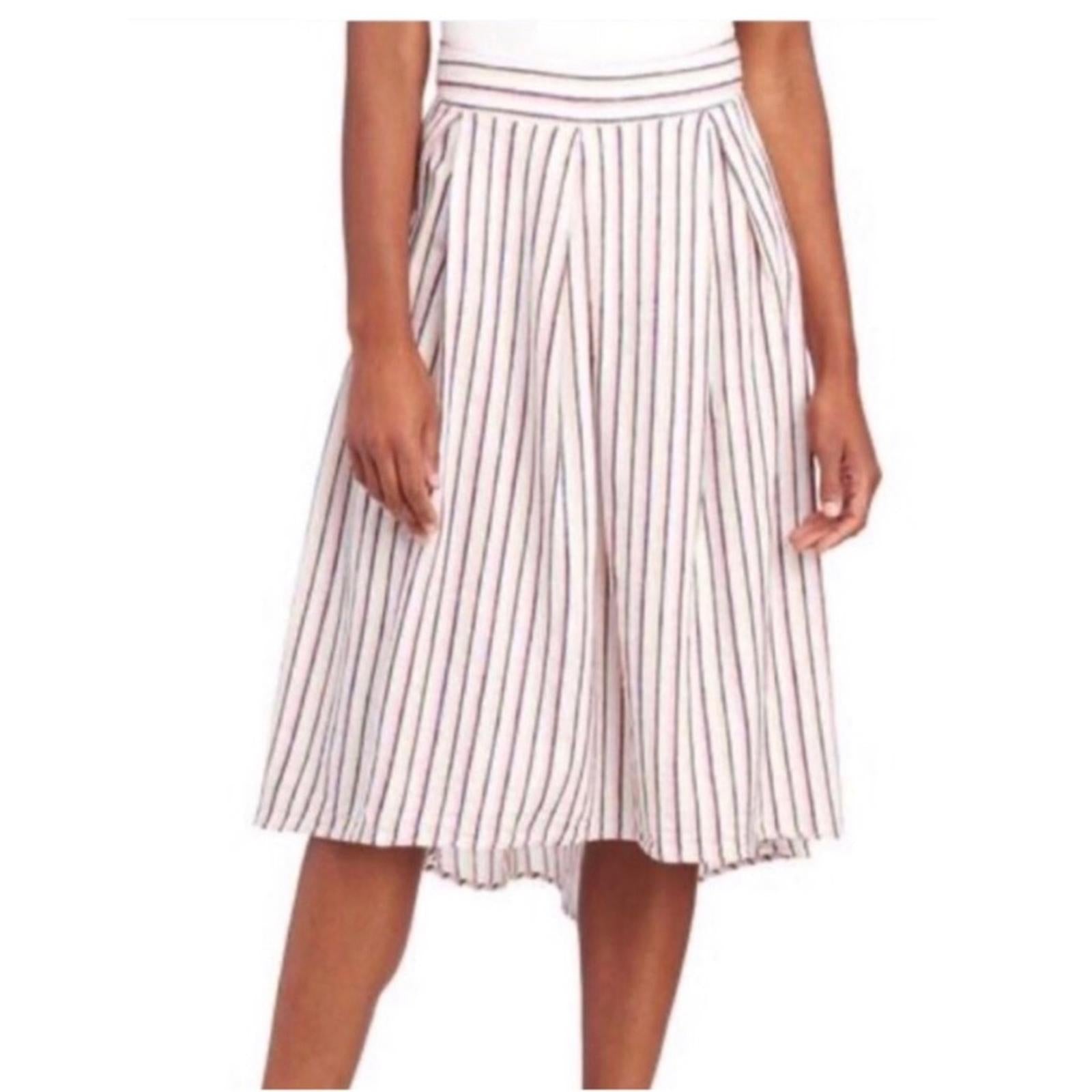 NEW Max Studio Linen-Blend Hi-Low Midi Skirt, Size XXL, New w/Tag