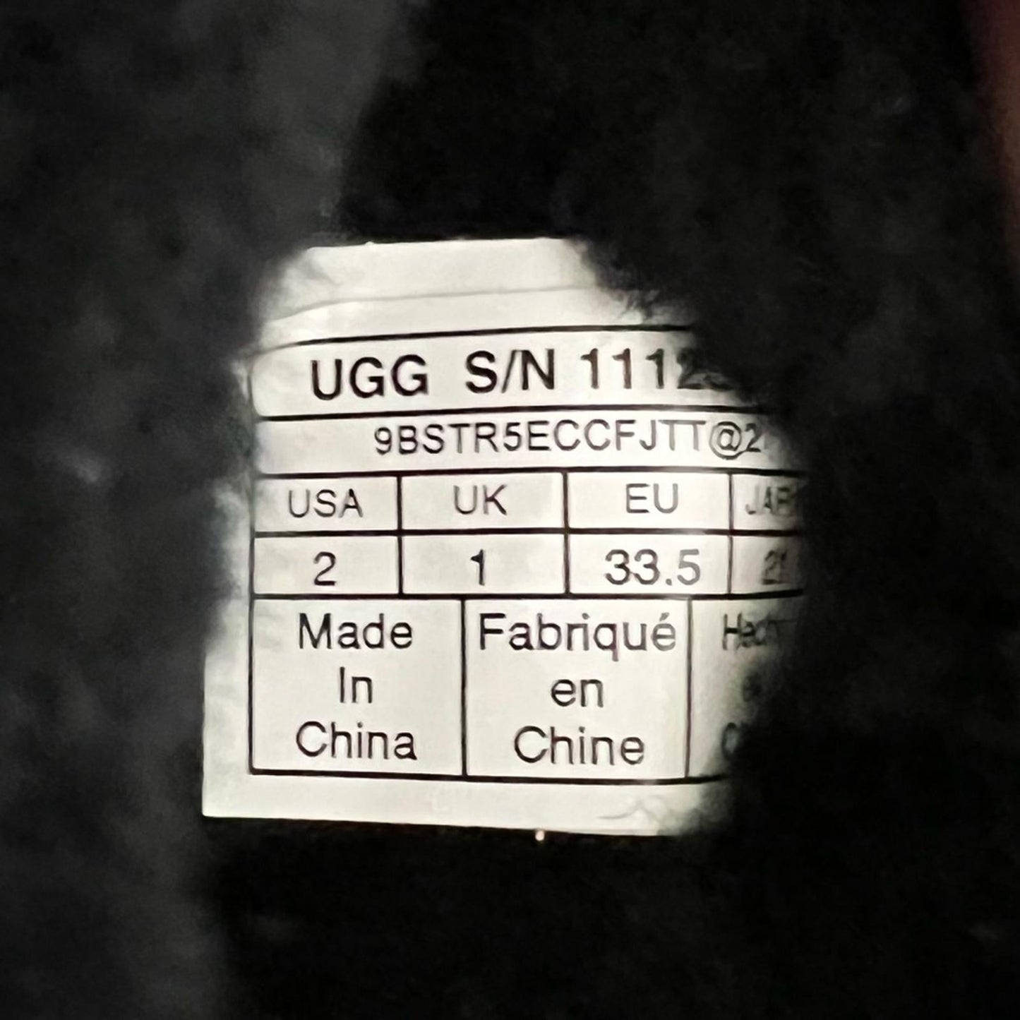 UGG Kid’s Classic II Graphic Stitch Wool-Lined Boots, Toddler Size 2 New w/o Box