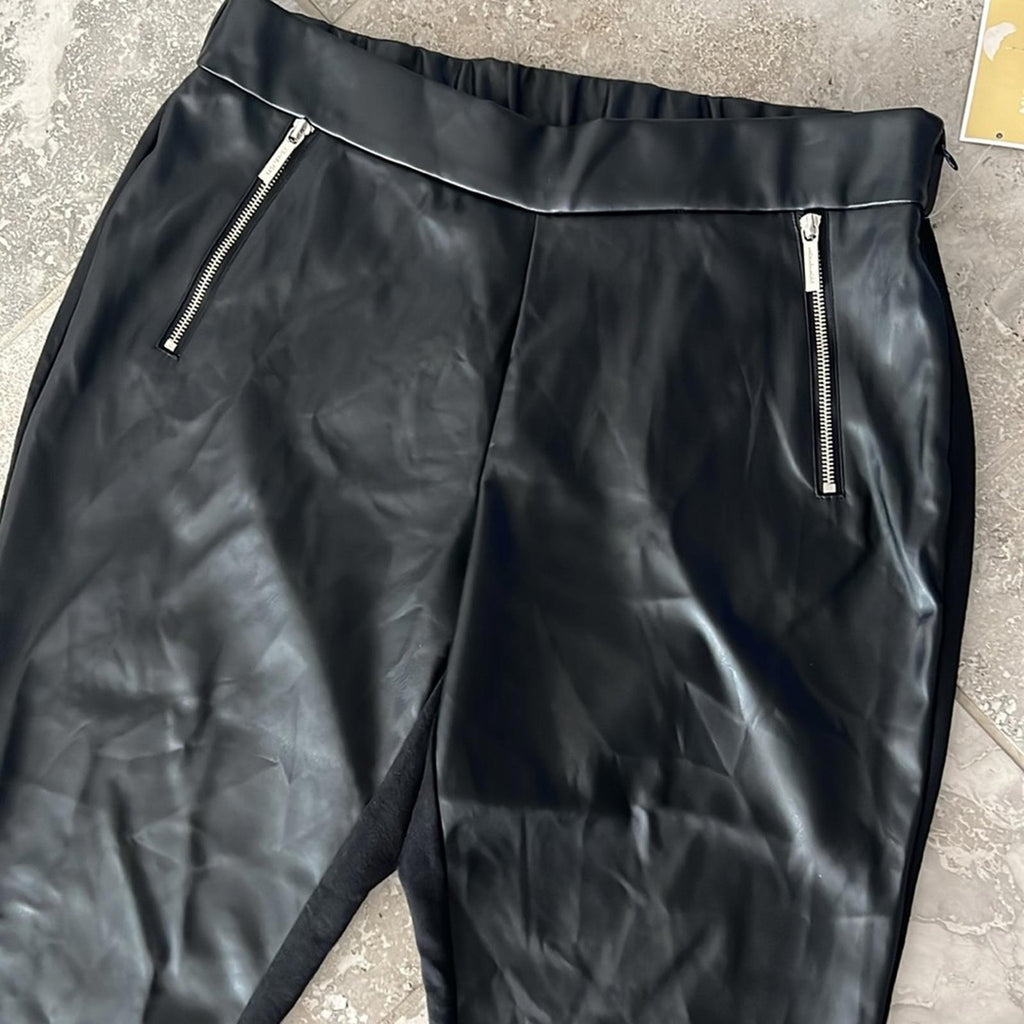 Michael Kors Zip-Pocket High Rise Skinny Leg Pull-On Pants in Black Size 2X NWT