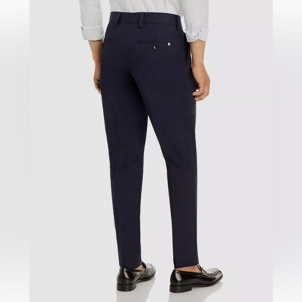 Boss Perin Pleated Relaxed Fit Dress Pants in Dark Blue Size 38 R New w/Tag $248