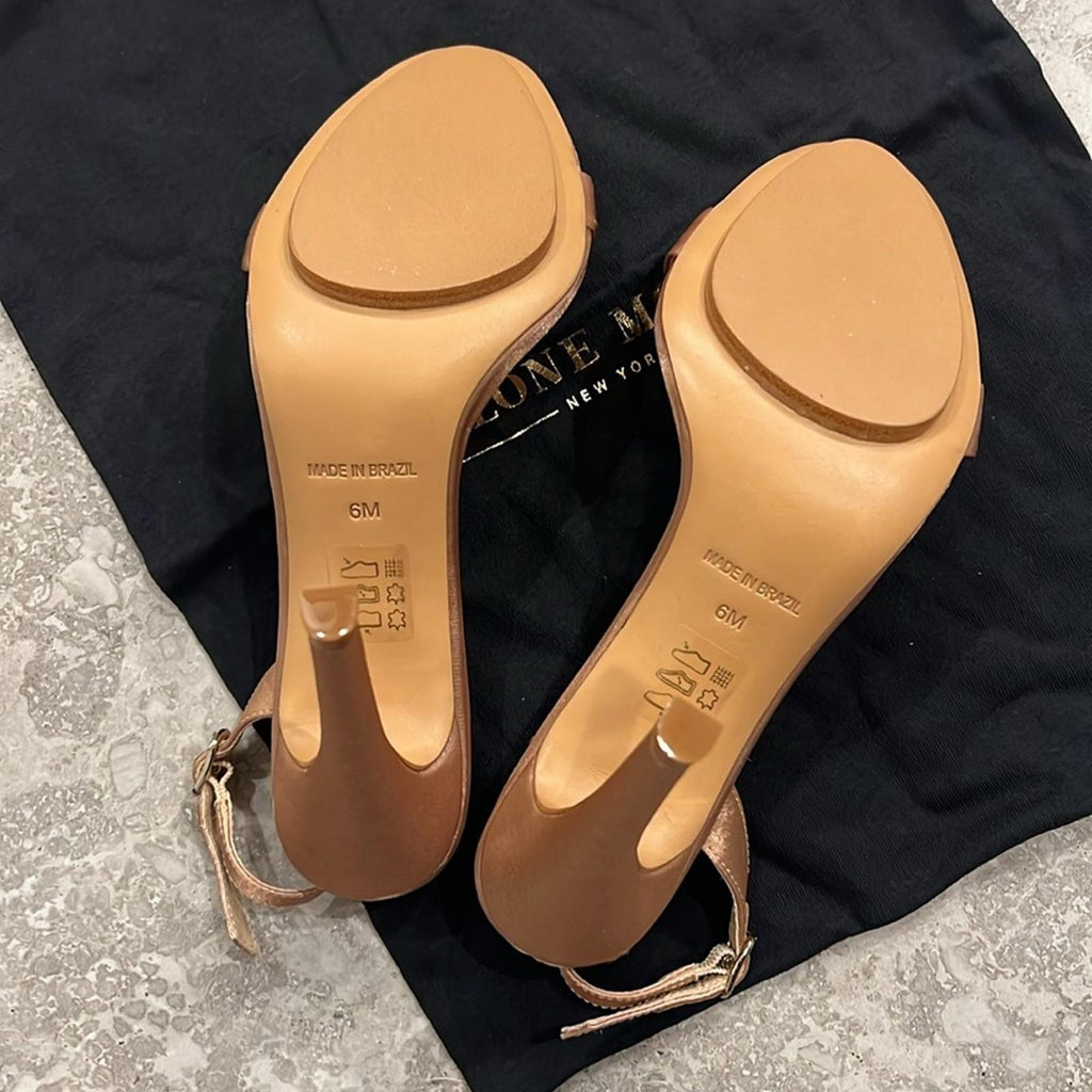 Salone Monet Sable High Heel Sandals, Size 6 New in Box with Dust Bag