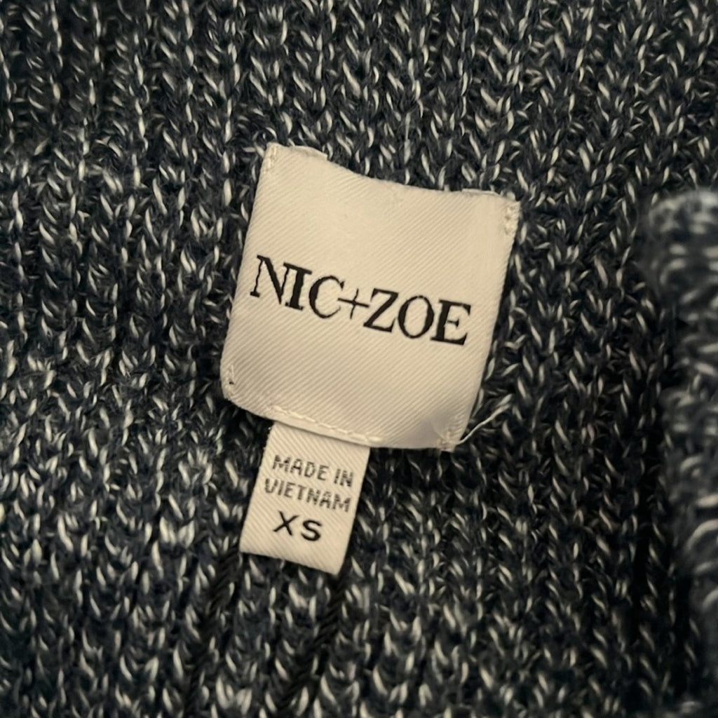 NIC+ZOE Bundle Up Cowlneck Sweater in Indigo Size XS New w/Tag Retail $148