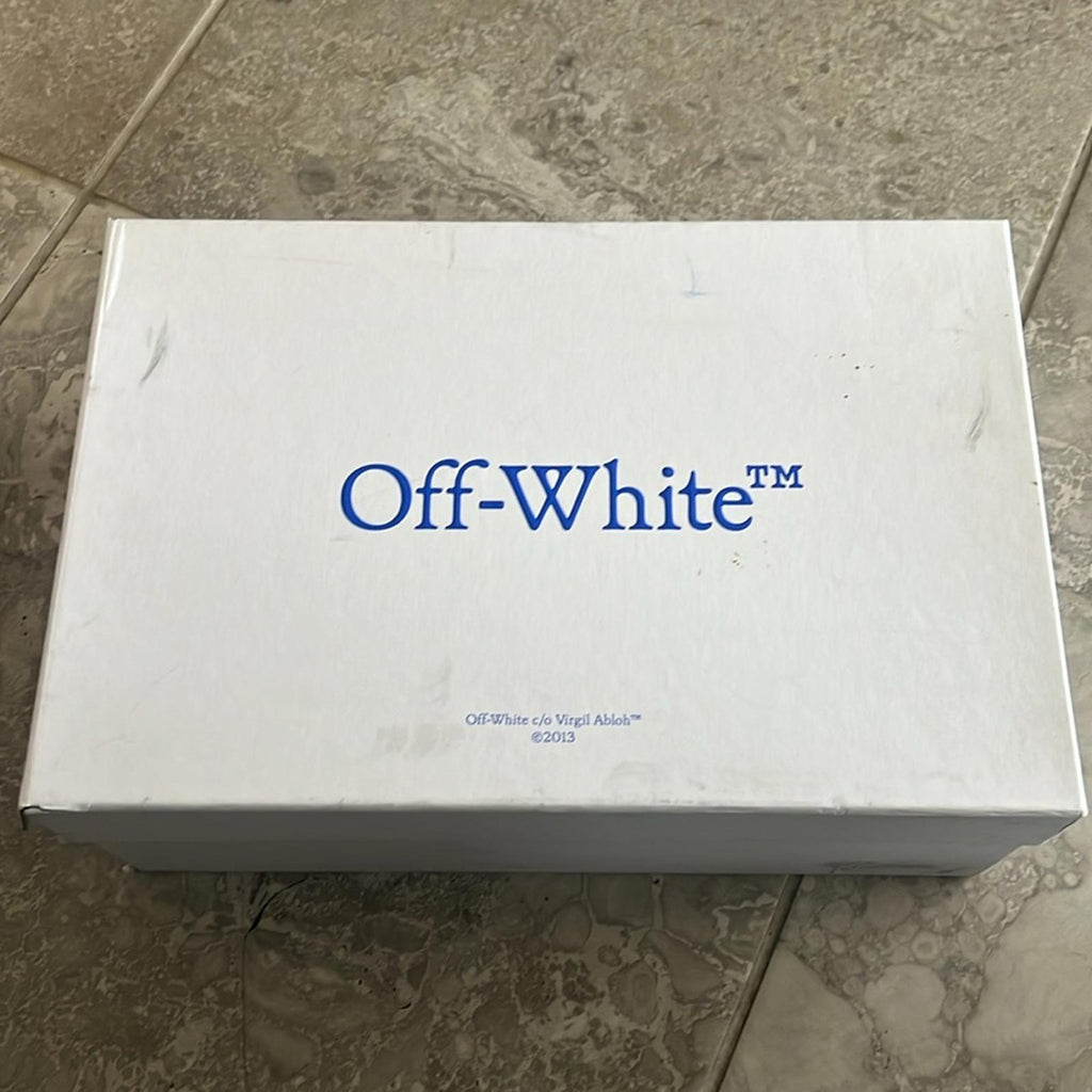 Off-White Diag-Stripe Black Leather Loafers, Size 41 NEW in Box +DustBag $1,055