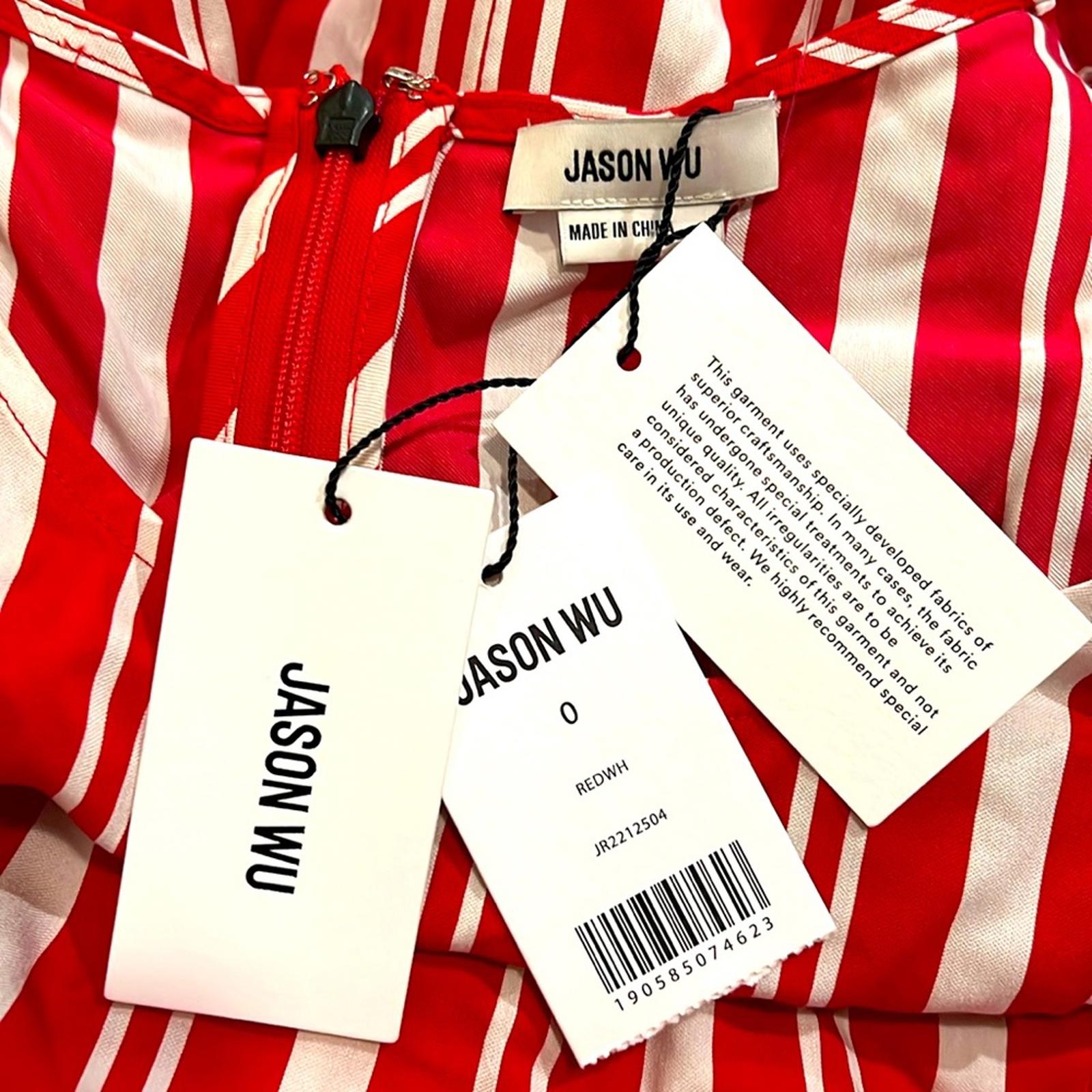 NWT Jason Wu Striped Scoop-Neck Sleeveless Dress, Size 0 New w/Tag Retail $695