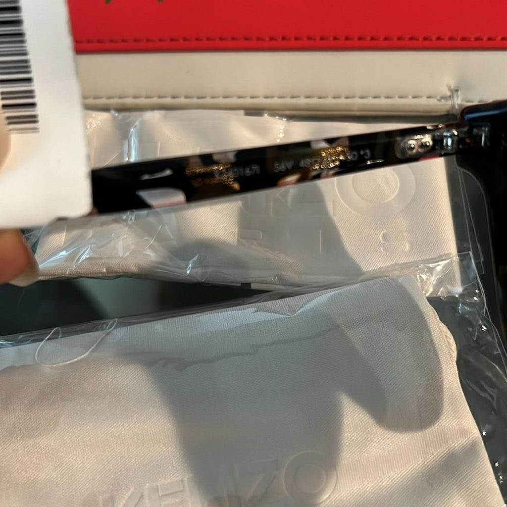 Kenzo Boke Flower Geometric Sunglasses, 48mm, Khaki Havannah Comes w/Case NWT