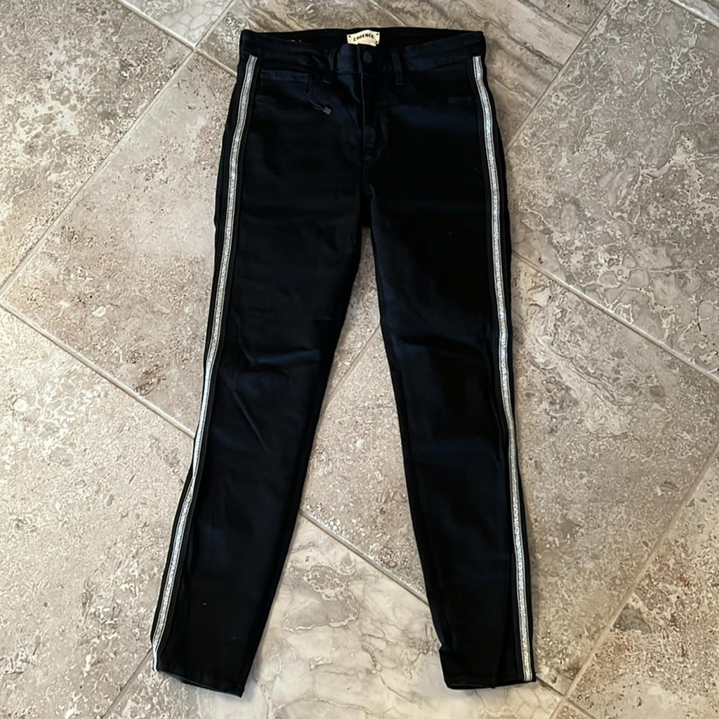 L’Agence Margot Skinny High-Rise Jeans in Black, Size 28 NEW
