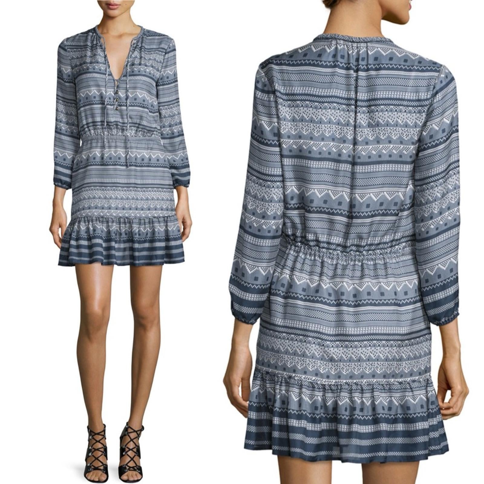 Veronica Beard Agathe Silk Multipattern Dress, Size 8 Retail $595 (Excellent)