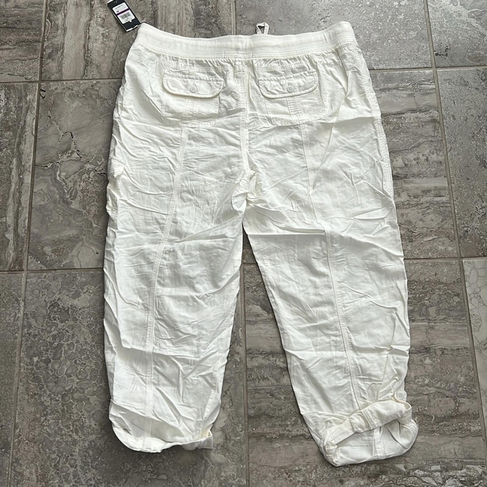 Tommy Hilfiger Alton Cuffed Straight Leg Pants in White, New w/Tag