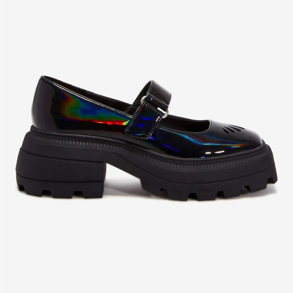NWT Katy Perry The Geli Combat Mary Jane Shoes, Black, Size 7.5/37.5 New in Box