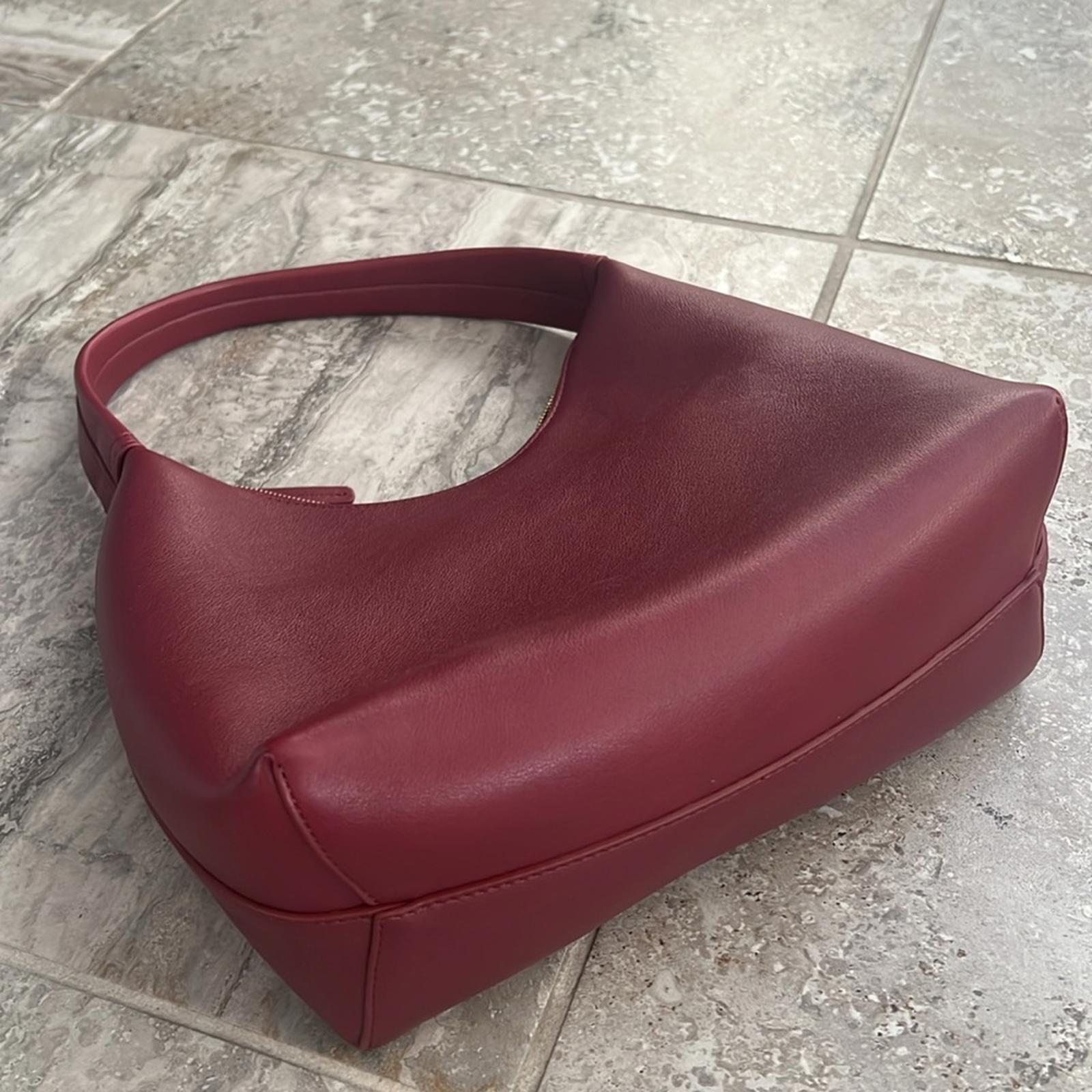 NEW Mansur Gavriel Small Soft Candy Shoulder Bag in Burgundy, Quiet Luxury!