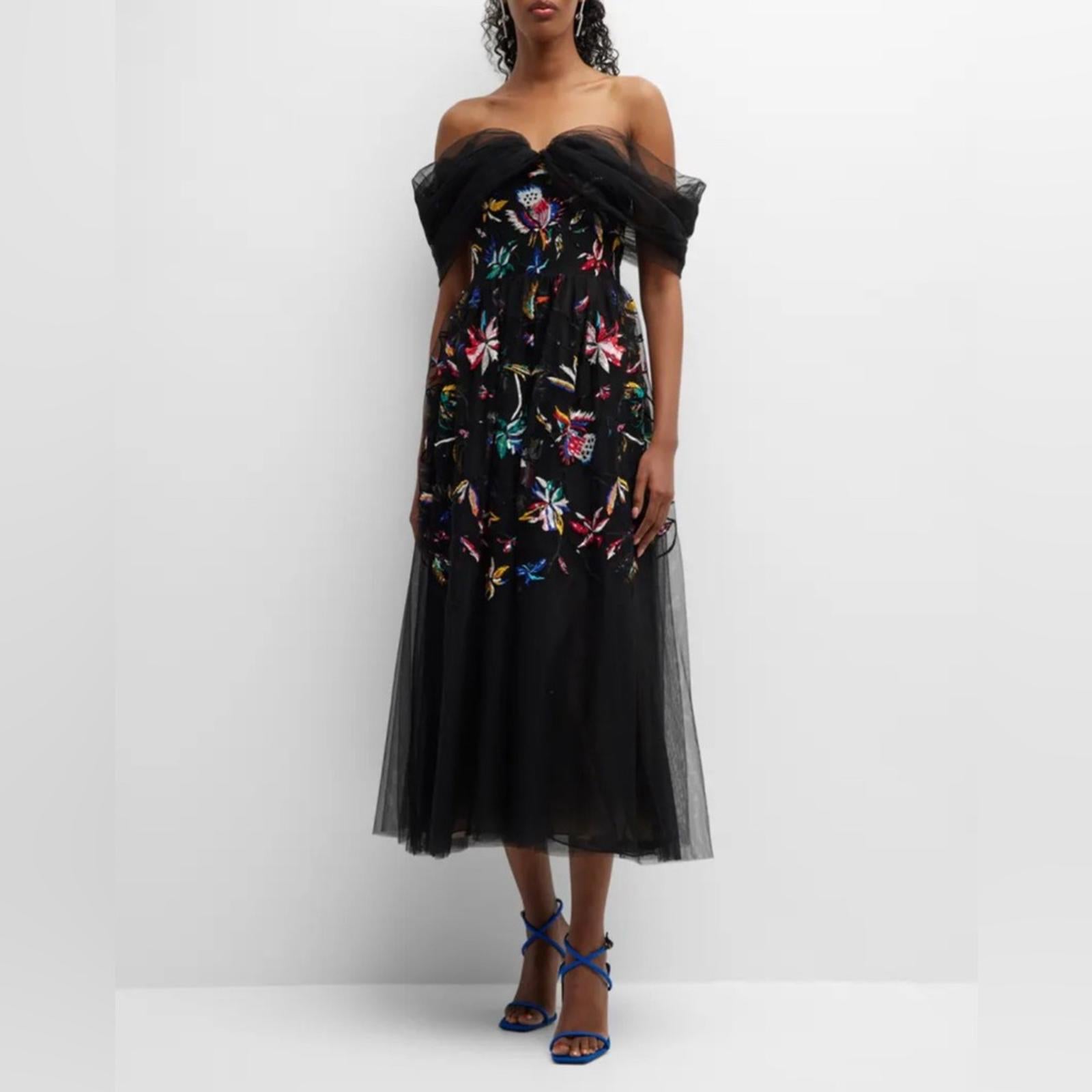 Jason Wu Collection Tulle Off-Shoulder Cocktail Dress Size 10, NWT Retail $3,395