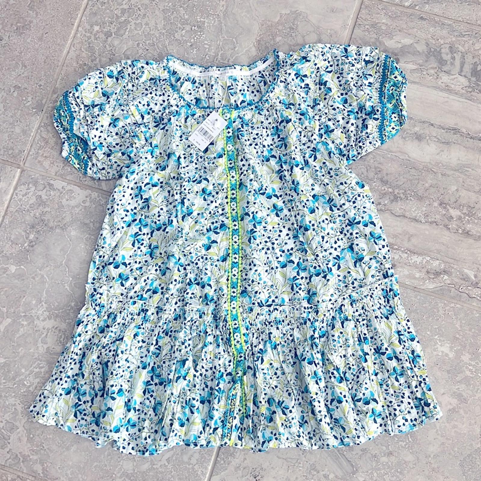 Poupette St. Barth Andrea Floral Print Mini Dress Size 4 New w/o Tag Retail $180