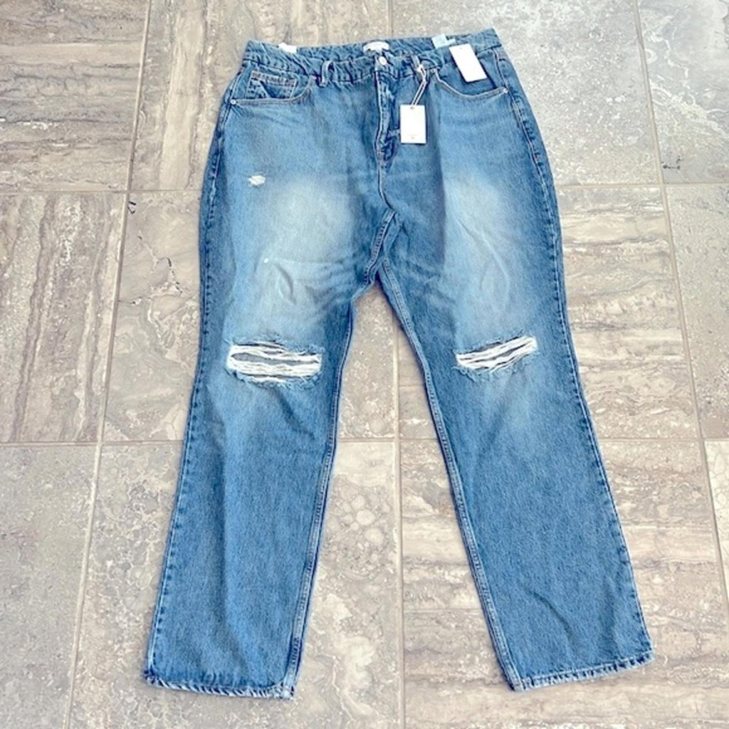 Good American Good 90’s Icon High-Waist Straight Leg Jeans, Size 16 NEW