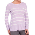Design365 Striped Crew Neck Sweater in Violet Moon, Size L EXCELLENT!