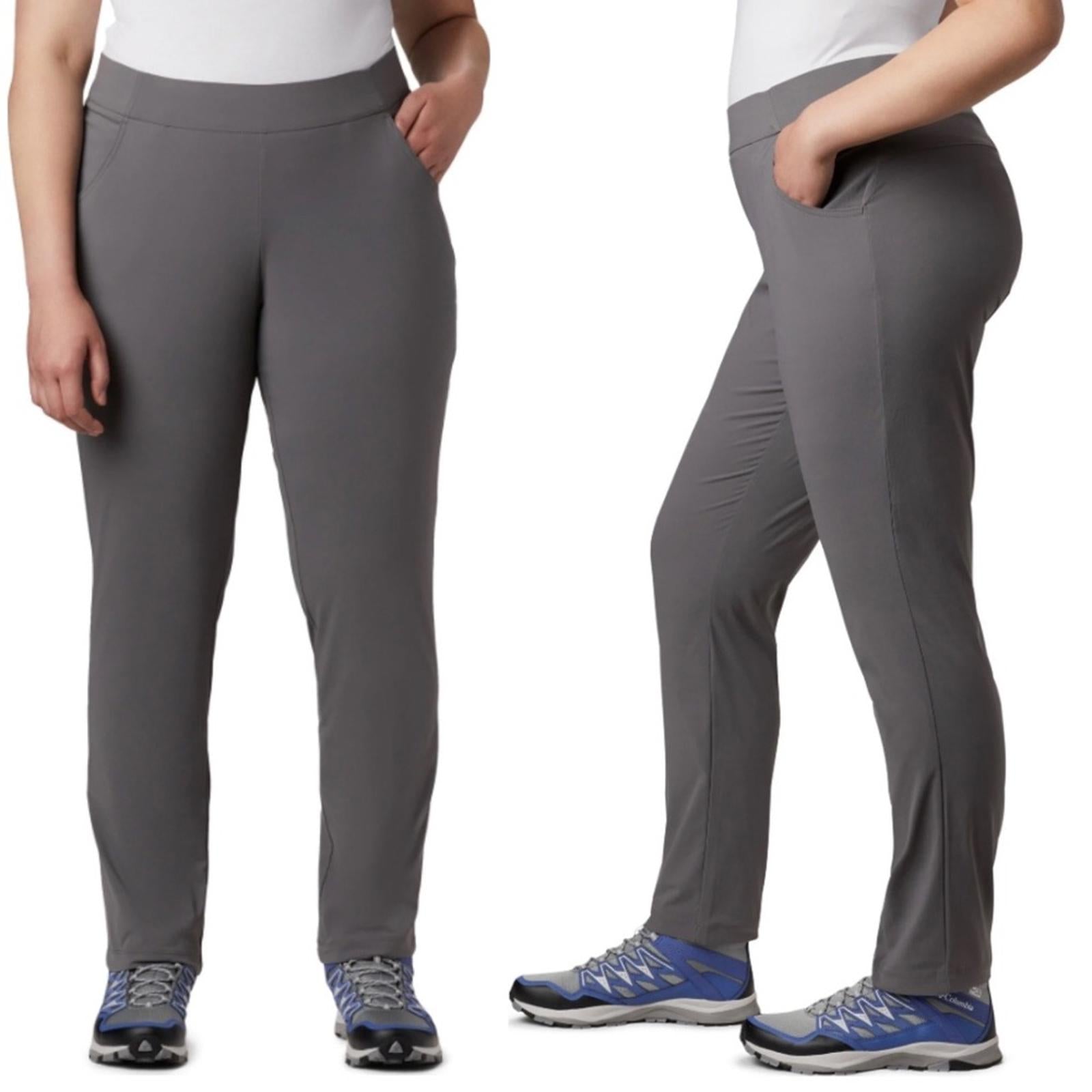 Columbia Anytime Casual Pull On Pants, Grey Plus Size 1X Women's, New w/Tag