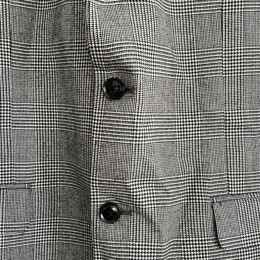Bar III Glen Plaid Skinny-Fit Suit Jacket in Black/White Size 44L New w/Tag $425