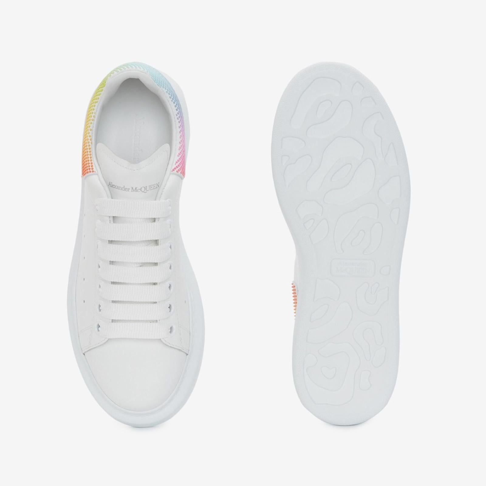 Alexander McQueen White Smooth Calf Leather Sneakers, Size EU 41 New in Box