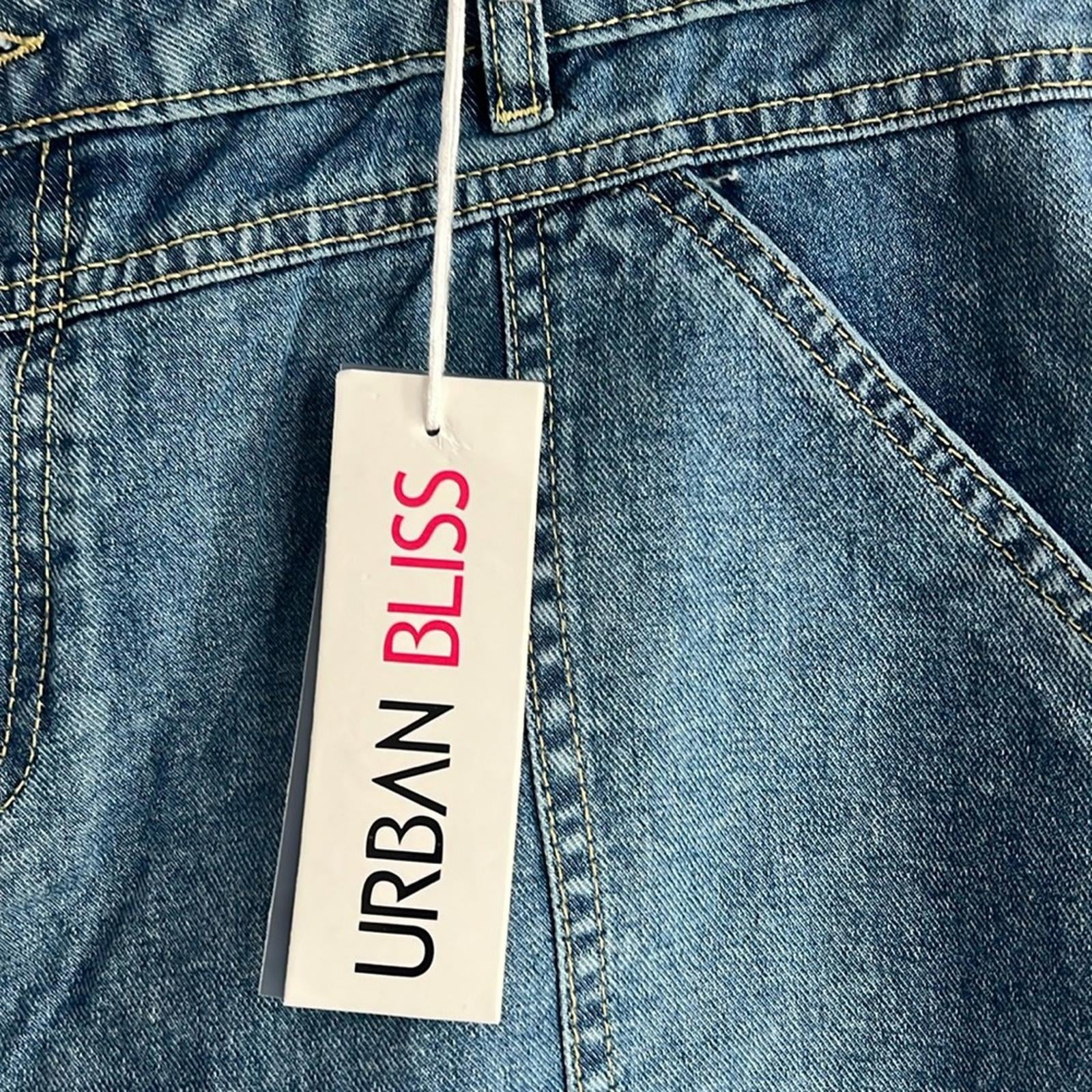 Urban Bliss Plus-Size Denim Shorts With Frayed Hem, NWT, UK Size 22