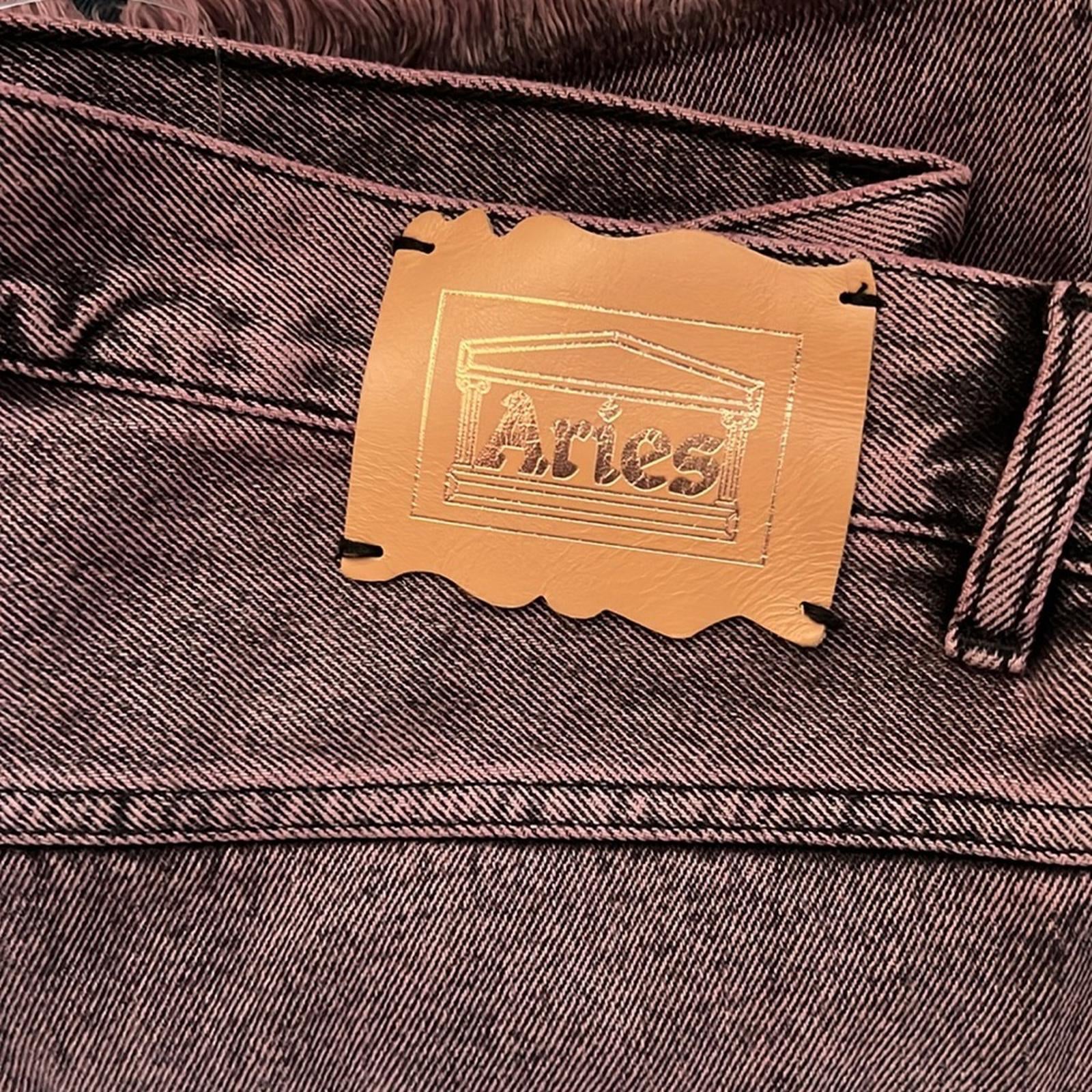 ARIES Acid Wash Batten Jeans in Rose-Pink, NEW, Size 32