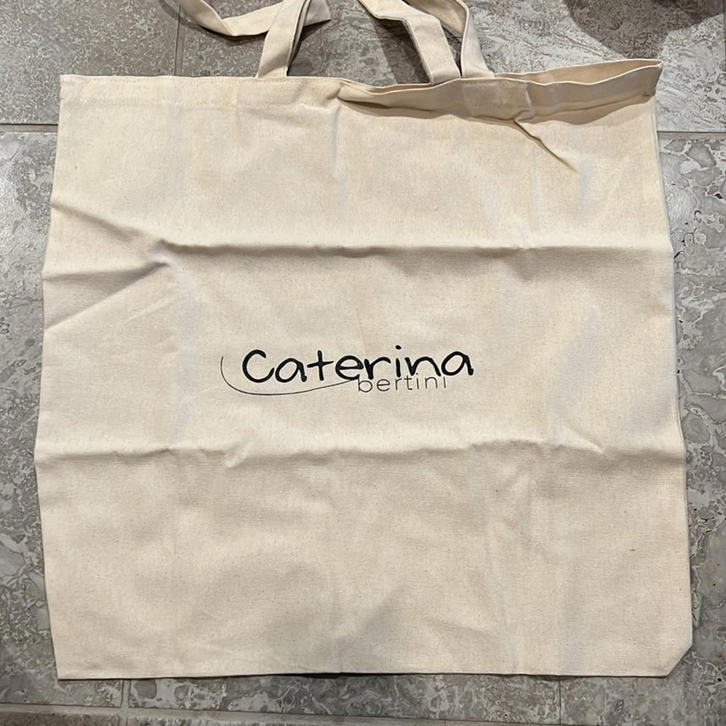 Caterina Bertini Fringe Mini Tote + Large Tote, Blue (Made in Italy) New w/Tag