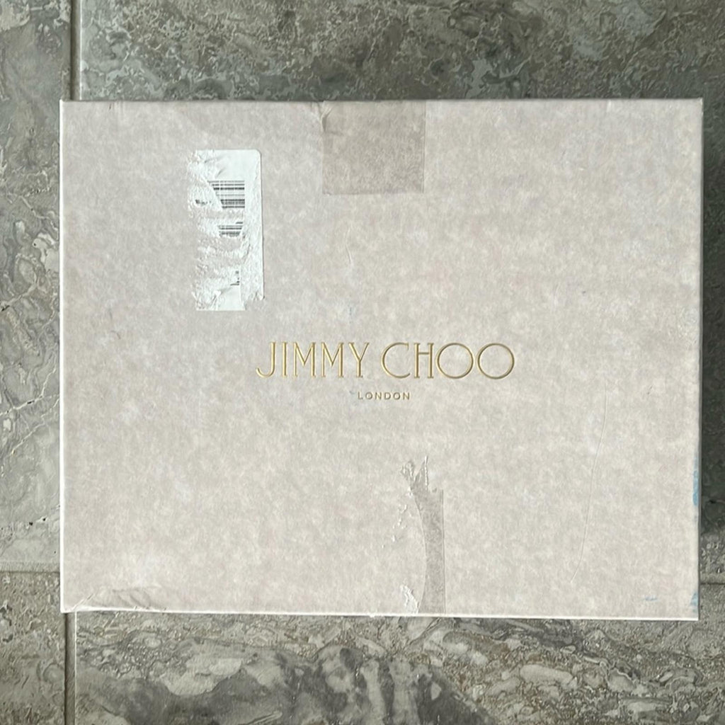 Jimmy Choo Rheea 65 Block Heel Sandals in Silver, Size 36 New in Box w/DustBag