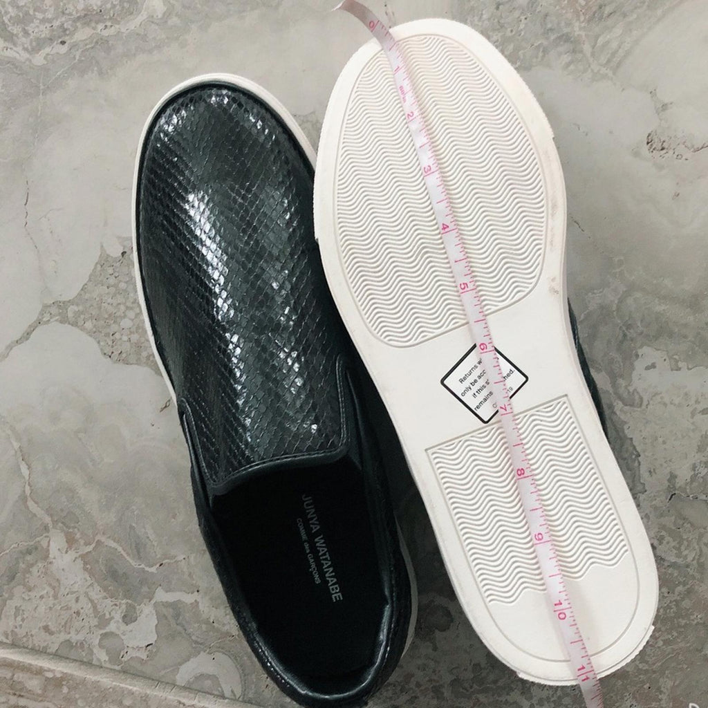 Comme des Garçon Embossed Sneakers Slip-On Shoes, Black/White Size 11 New in Box