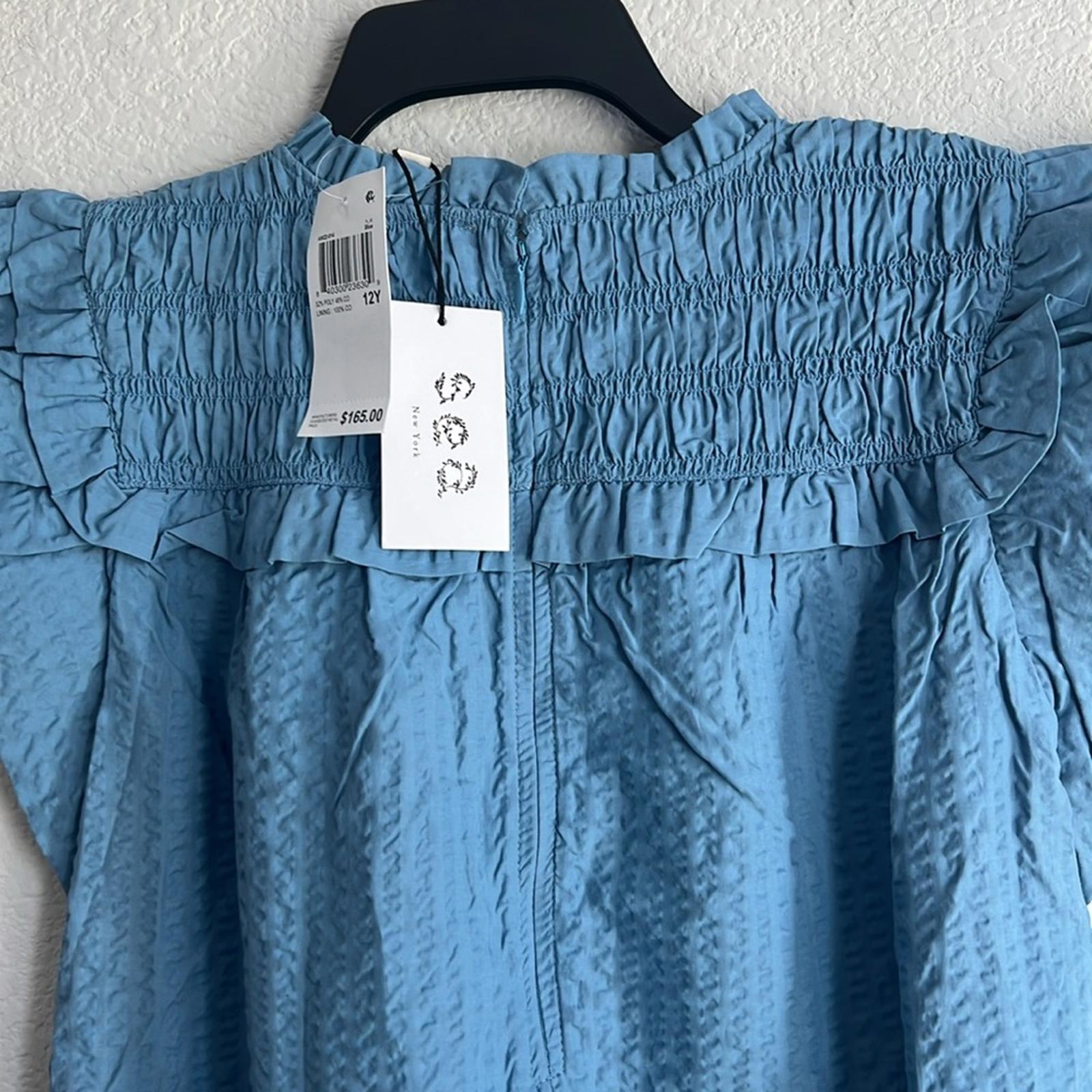 Sea Sevyn Pucker Smocked Dress in Blue, Size 12Y NEW w/Tag